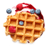 Waffle con frutti rossi